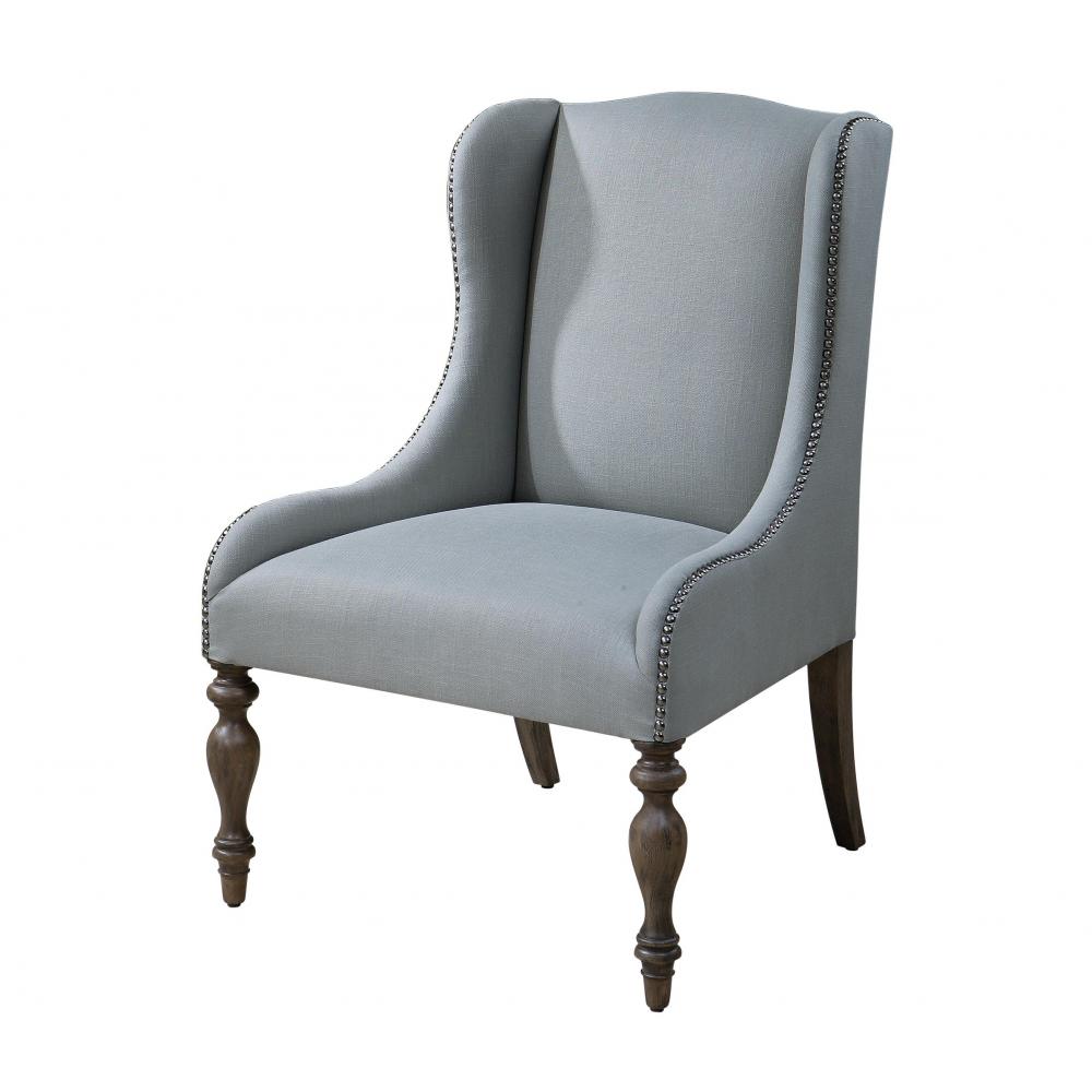 elegantna mala stolicka kreslo calunene sedenie nabytok jedalen stol kreslo uska provansalska mediteranska klasicka stolicka obcianska pracovna kuchyna siva modra vintage chic.jpg